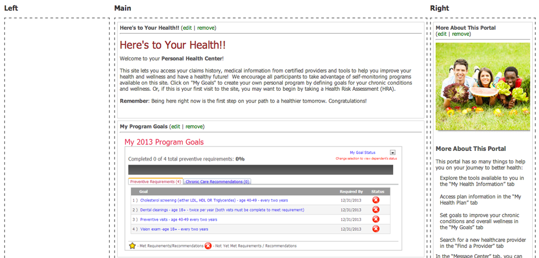 Member Portal Admin Screen